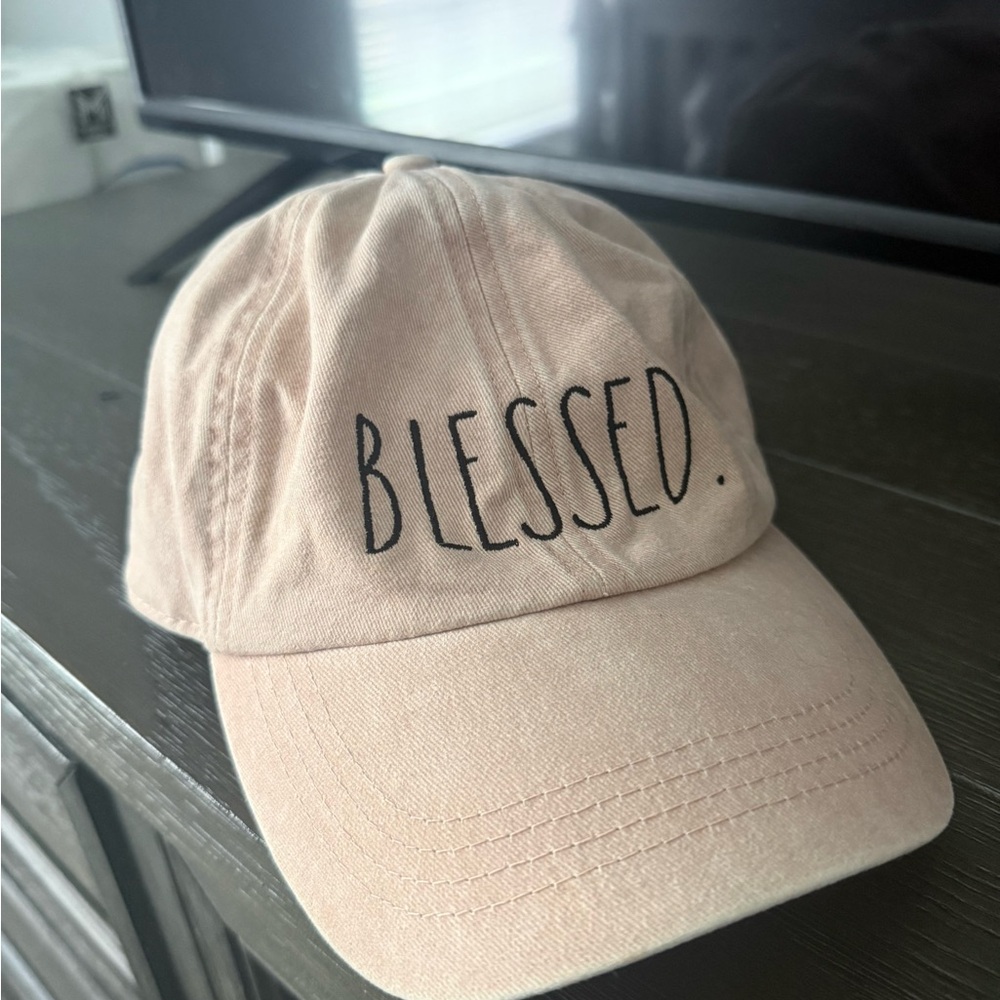 Rae Dunn Blush Pink "BLESSED." Baseball Cap